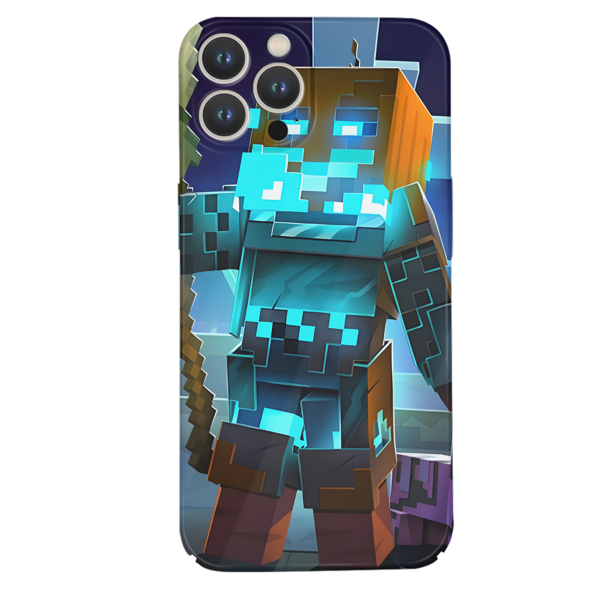 （画像用） マインクラフト ブロックの世界 Minecraft MC Block world 【iPhone 14シリーズ対応】ハードケース